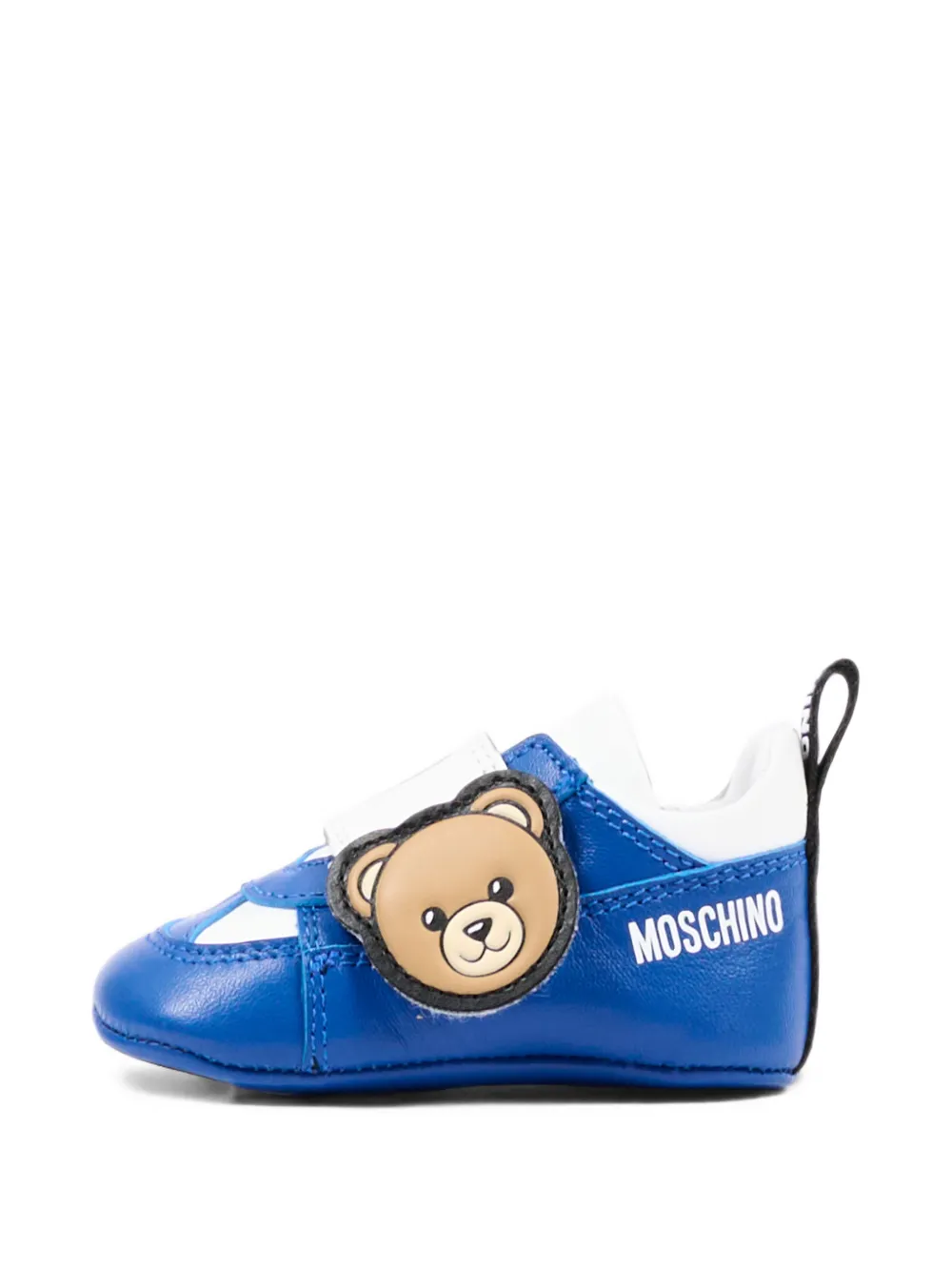 Moschino Kids Teddy Bear touch-strap sneakers Blauw