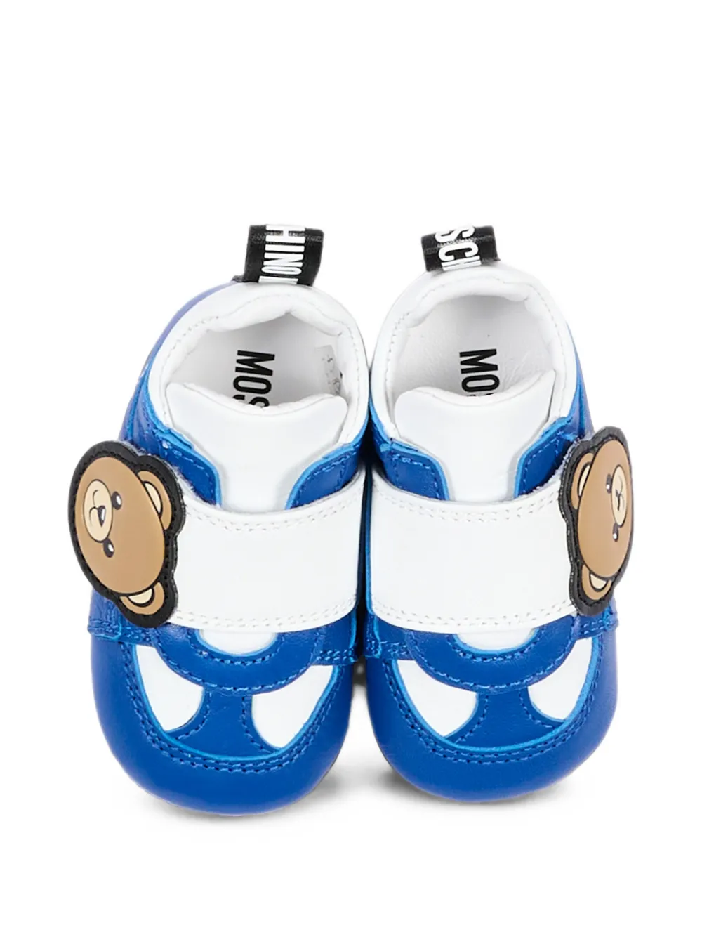 Moschino Kids Teddy Bear touch-strap sneakers Blauw
