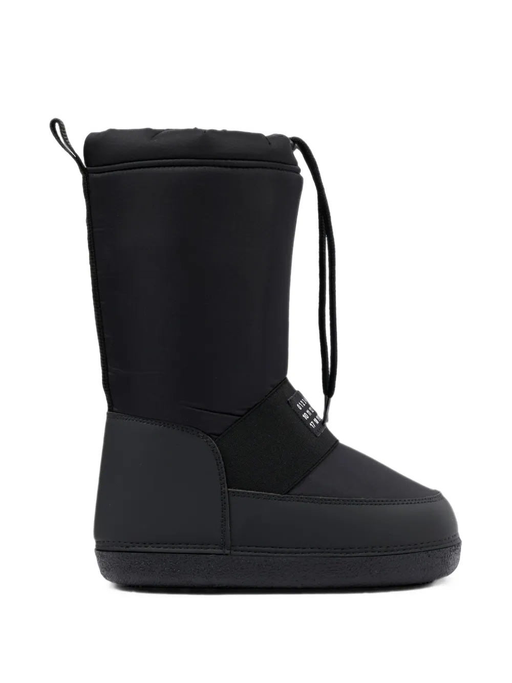 MM6 Maison Margiela Kids logo-patch drawstring snow boots Zwart