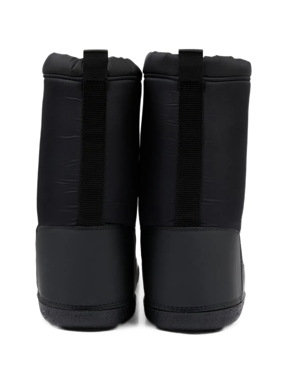 MM6 Maison Margiela Kids logo-patch drawstring snow boots Zwart