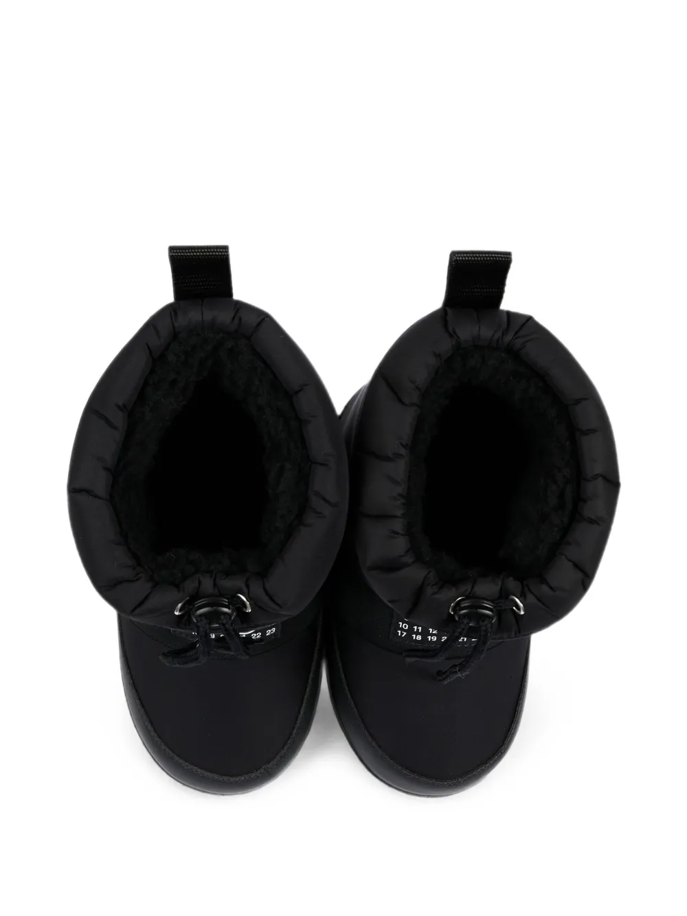 MM6 Maison Margiela Kids logo-patch drawstring snow boots Zwart