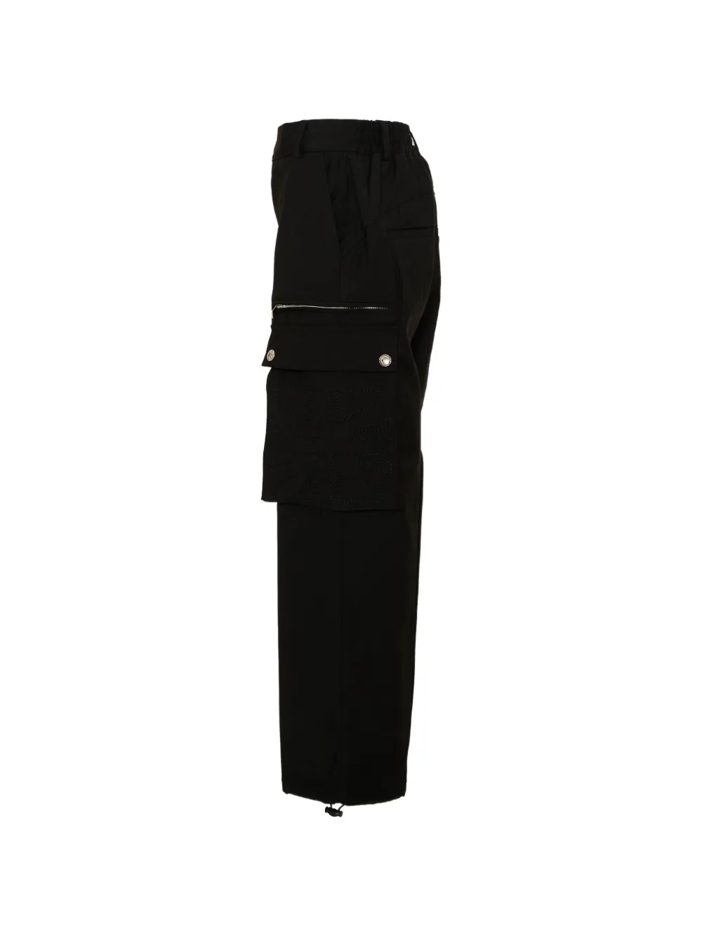 John Richmond Junior Cargo broek met geborduurd logo en ritszak Zwart