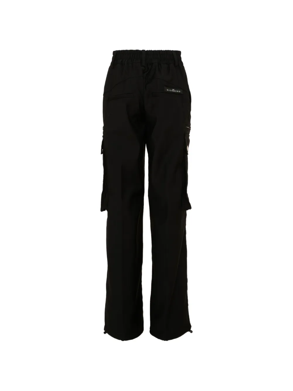 John Richmond Junior Cargo broek met geborduurd logo en ritszak Zwart