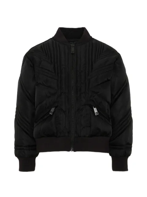 John Richmond Junior logo-embroidered quilted jacket