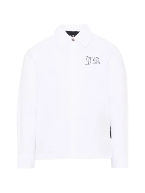 John Richmond Junior rhinestone-embellished logo-print shirt