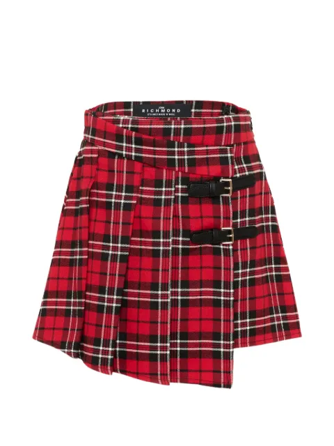 John Richmond Junior buckle-detail pleated skirt