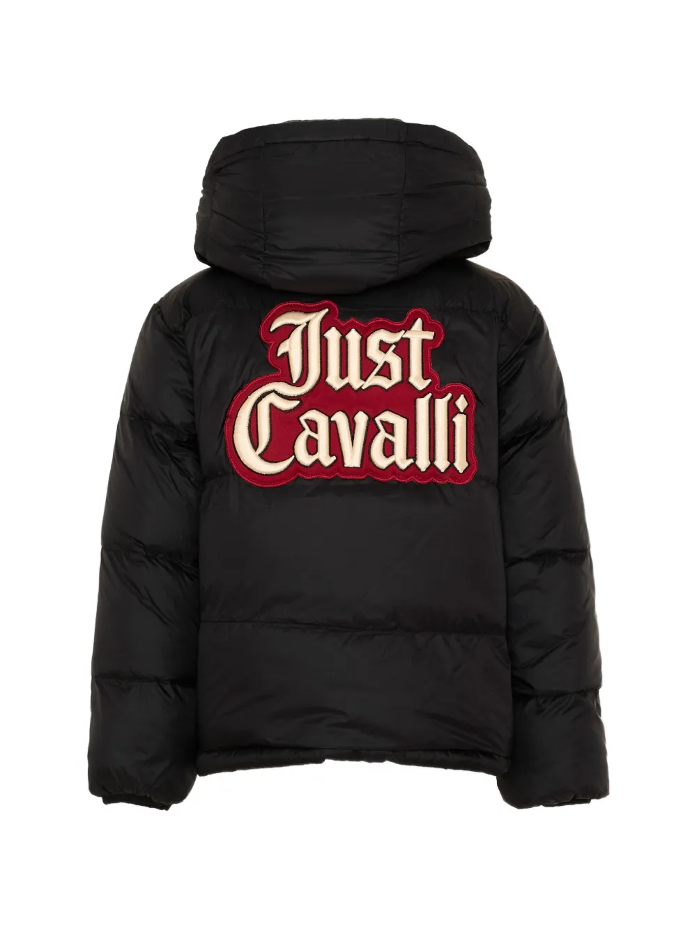 Just Cavalli Kids Donsjack met logopatch Zwart