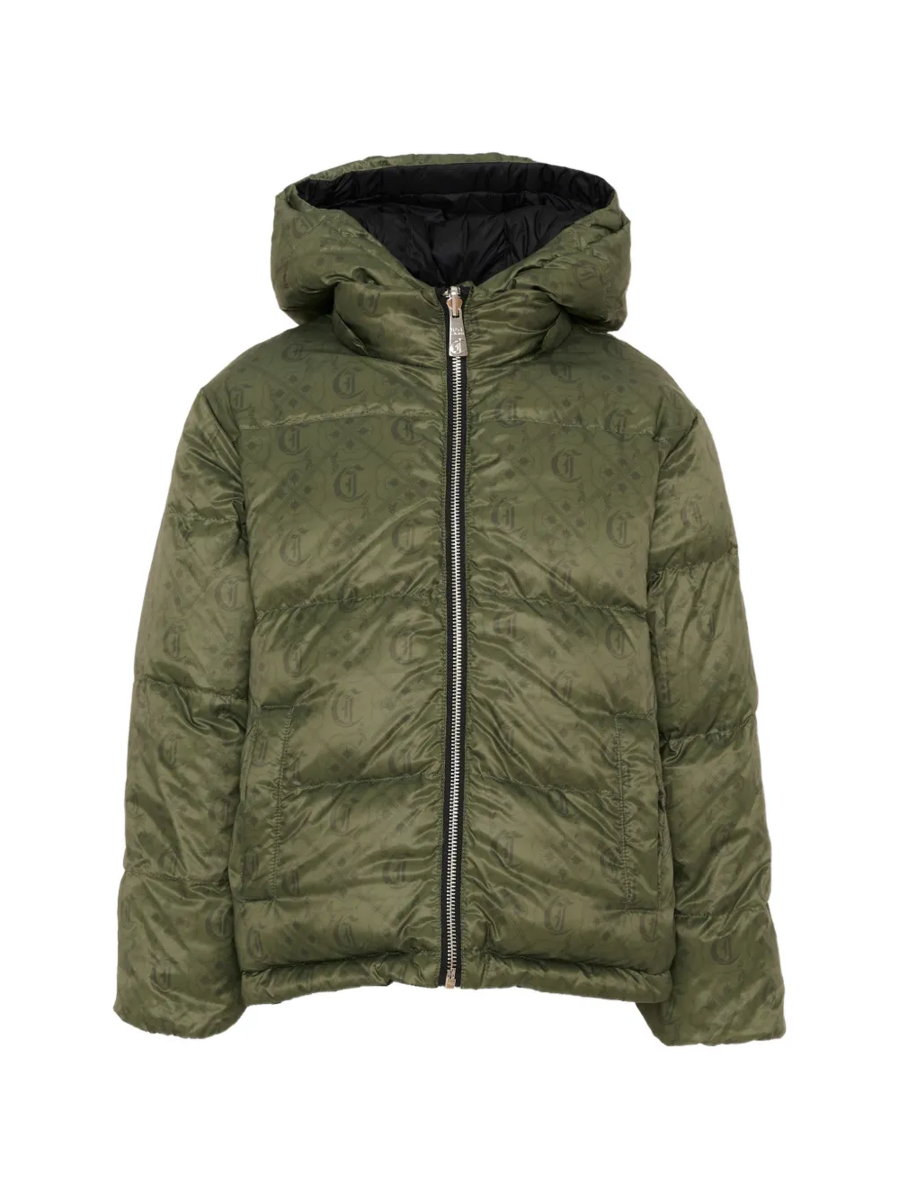 Just Cavalli Kids Donsjack met logopatch Zwart