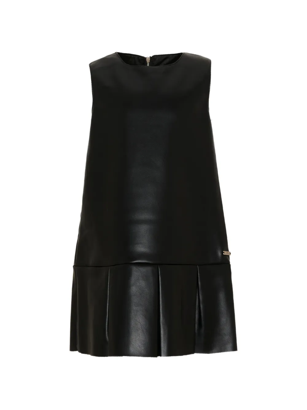 John Richmond Junior robe plissée à design sans manches - Noir