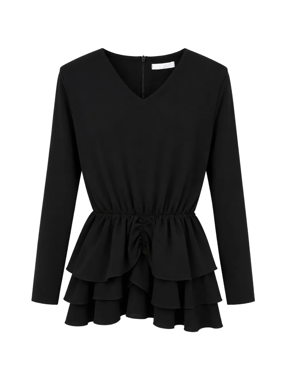 Miss Grant Kids ruffled tiered dress - Nero
