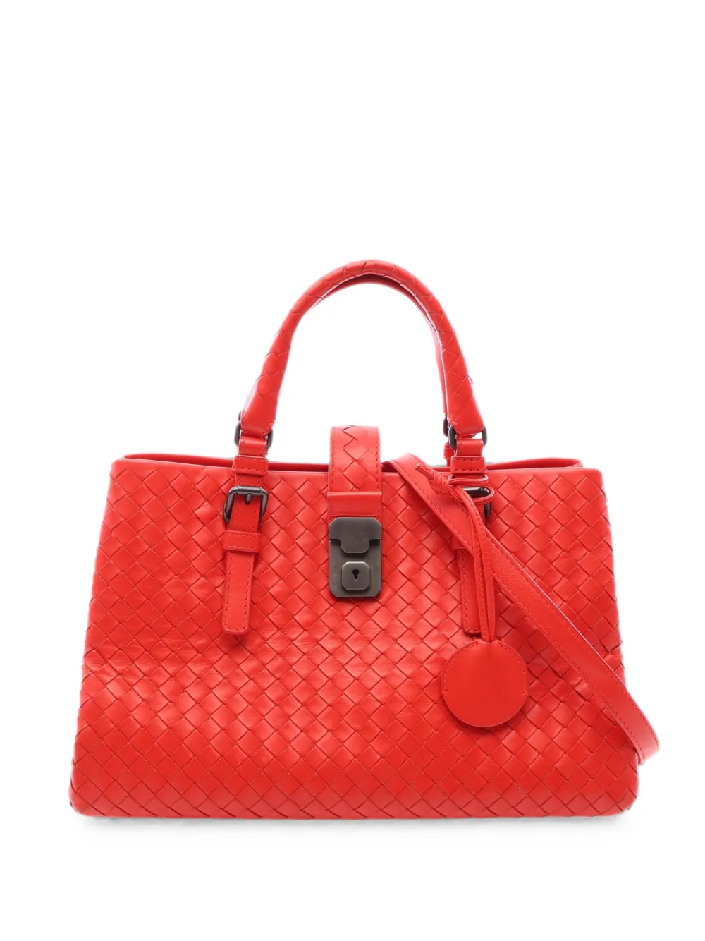 Bottega Veneta Pre-Owned 2000-2015 Small Nappa Intrecciato Roma satchel - Rosso