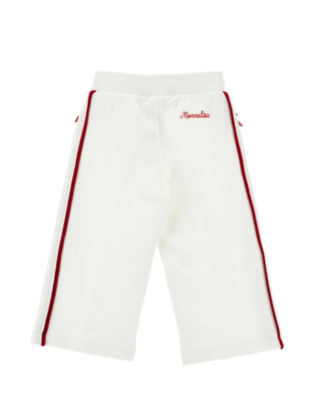 Monnalisa bow-detail side-stripe trousers Wit