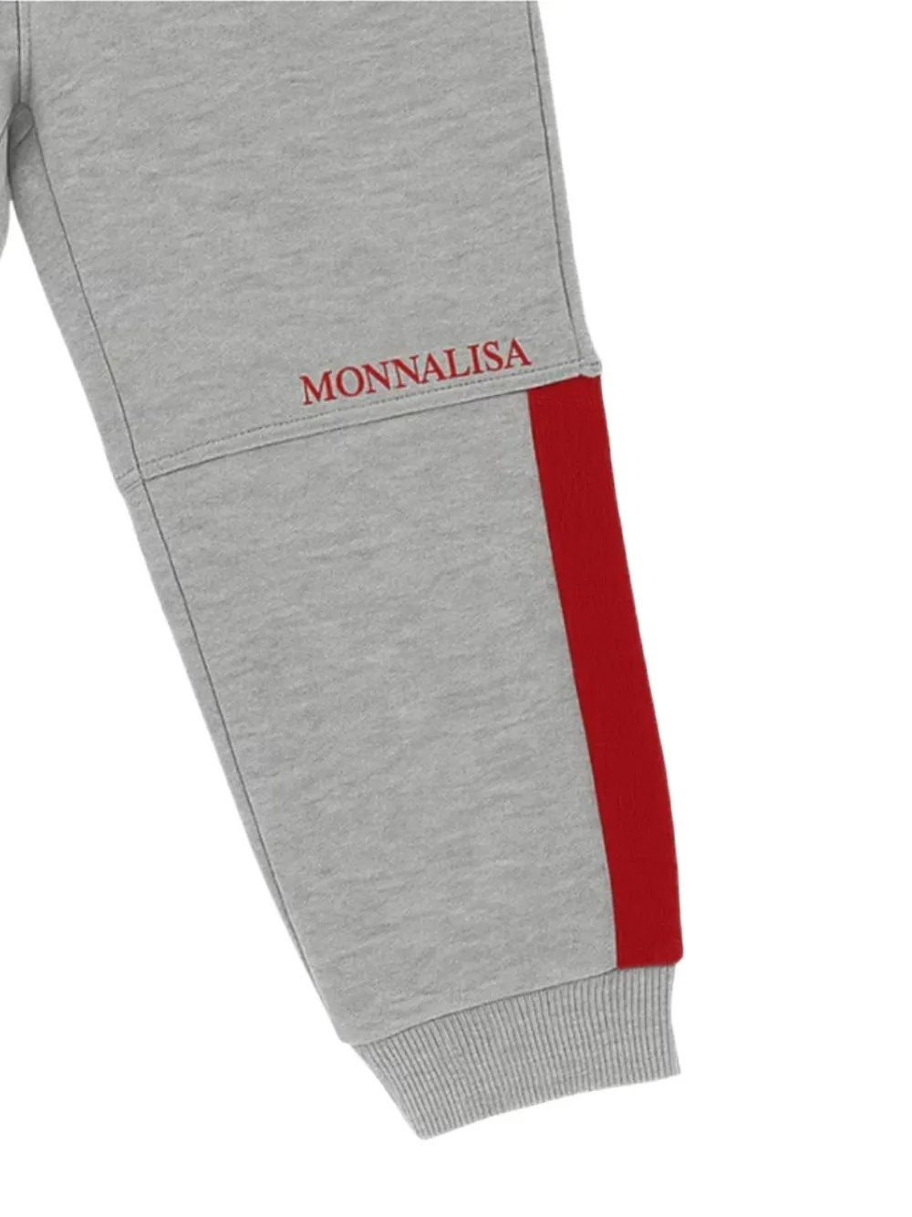 Monnalisa logo-print side-stripe track pants Grijs
