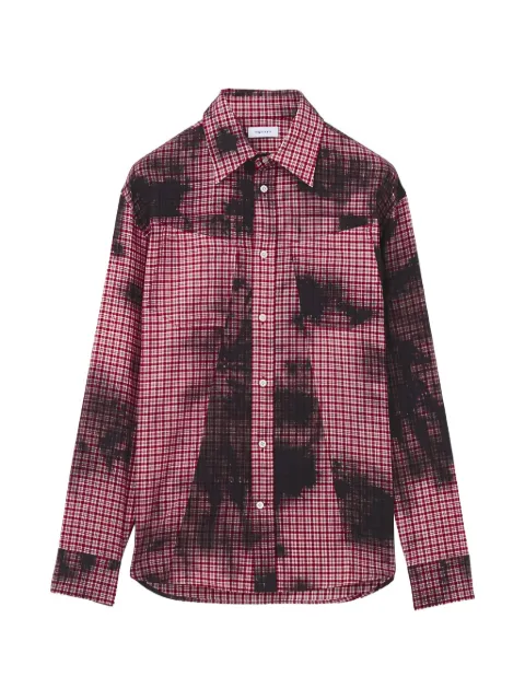 Alexander McQueen flannel check tie-dye shirt