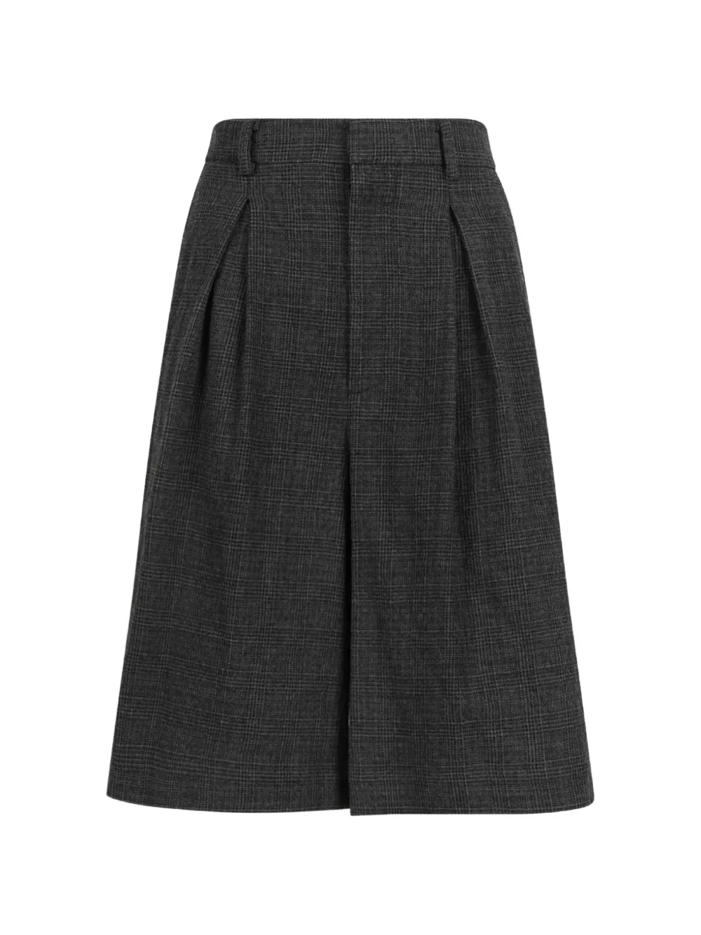 Douuod Diomede Prince of Wales check pleated shorts - Grigio