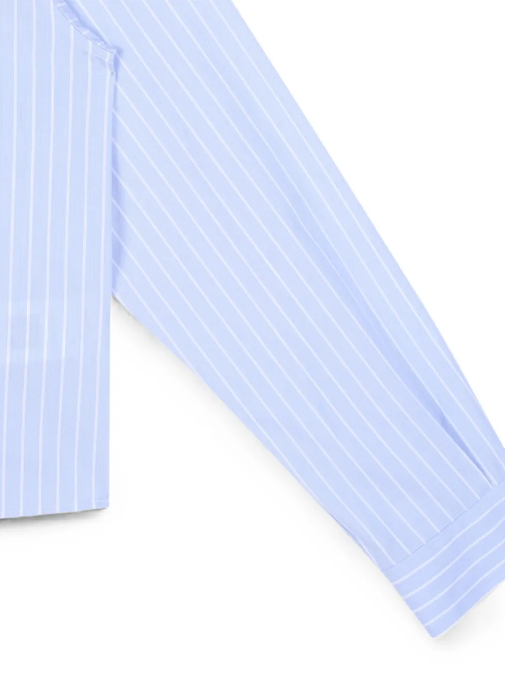 Versace Kids Medusa-embroidered stripe shirt Blauw