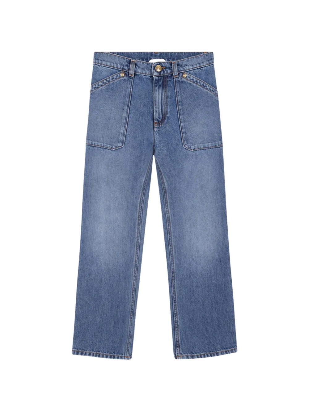 Versace Kids belt-loop pocket jeans - Blu