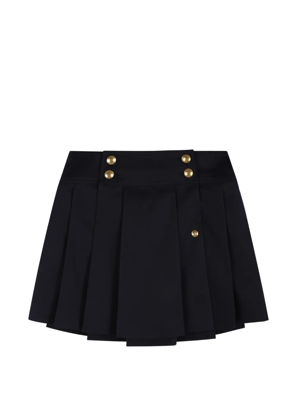 Versace Kids Medusa-button pleated skirt Blauw