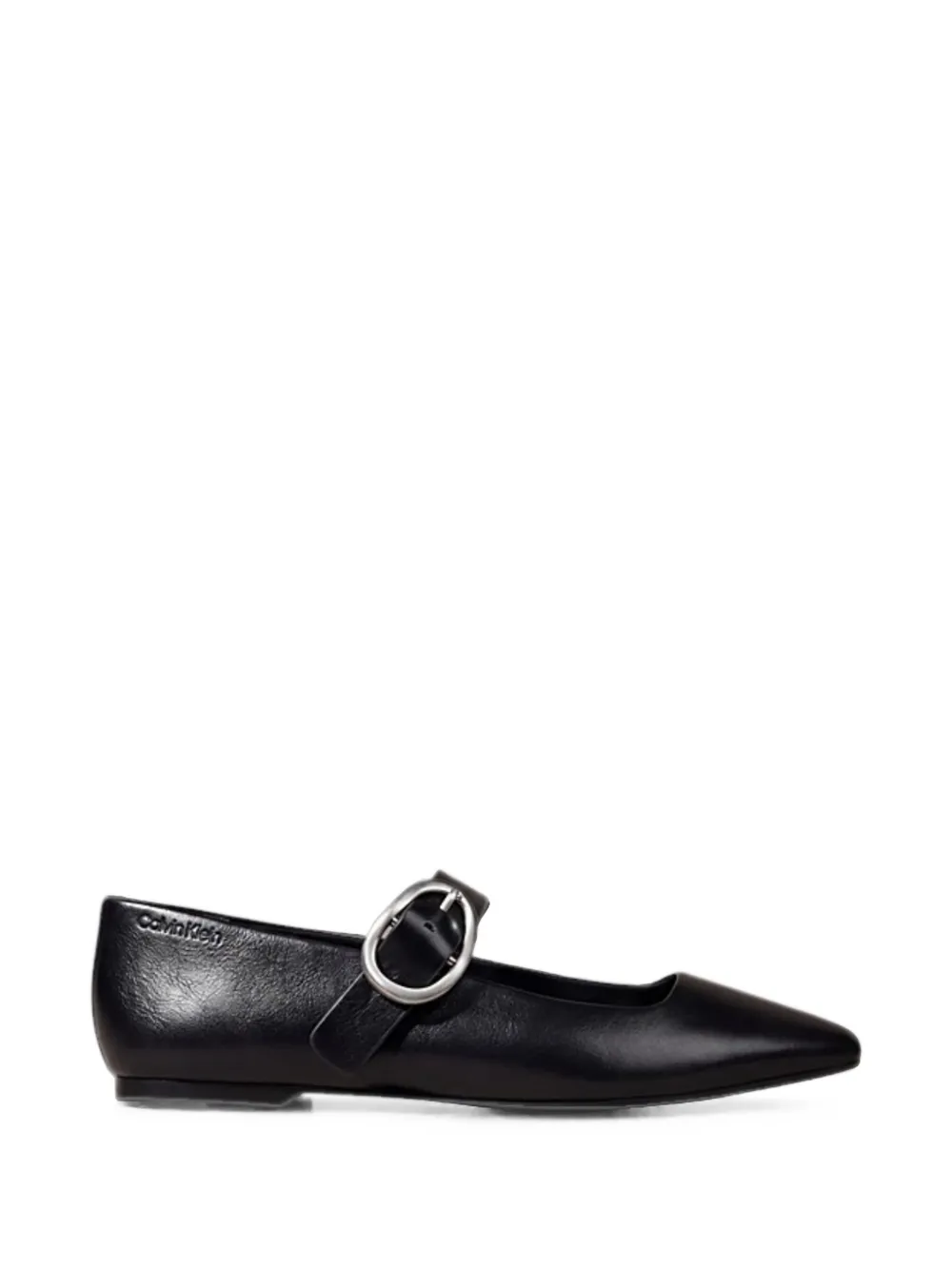 Calvin Klein buckle-fastening ballet flats Zwart