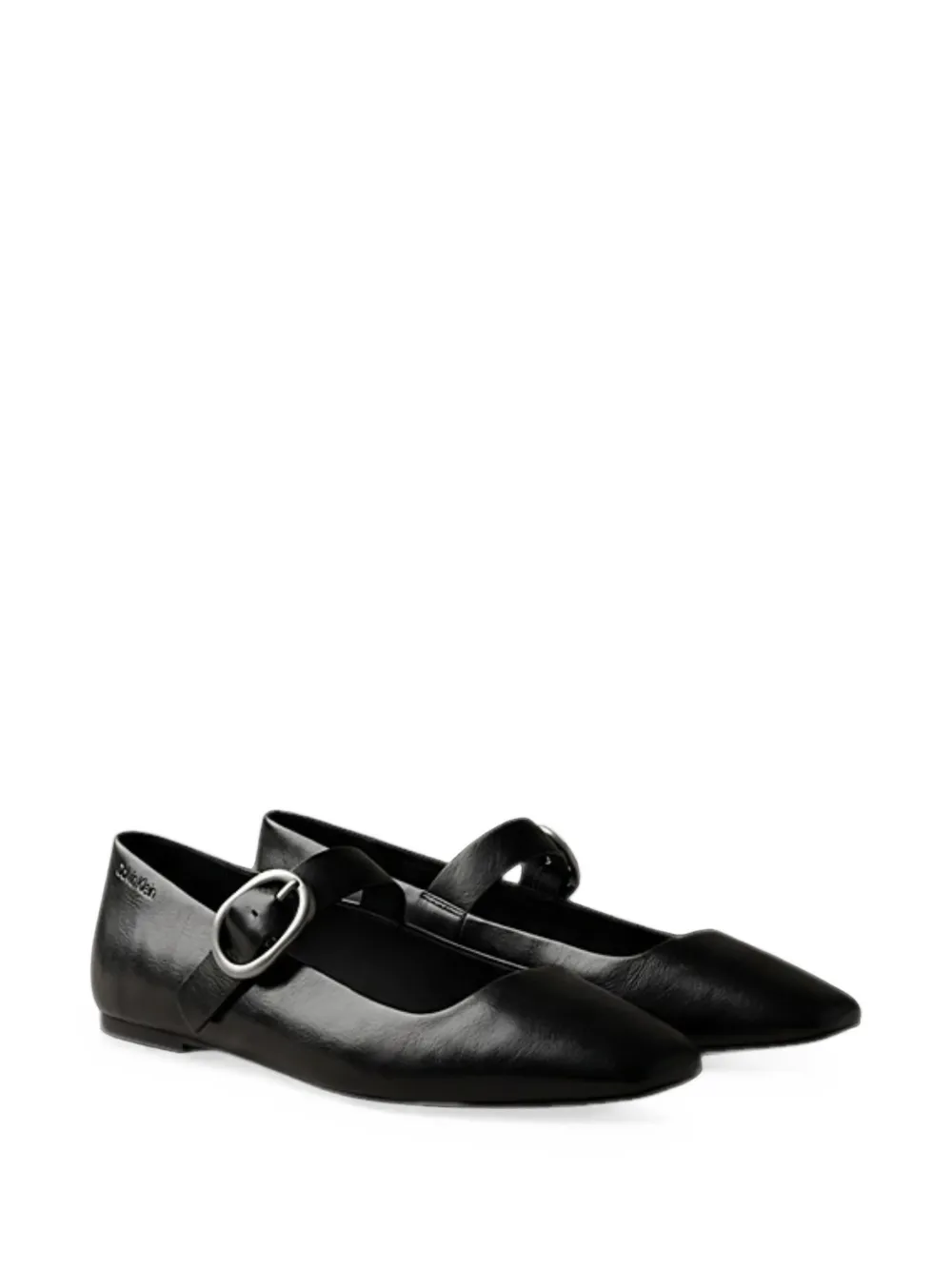 Calvin Klein buckle-fastening ballet flats Zwart