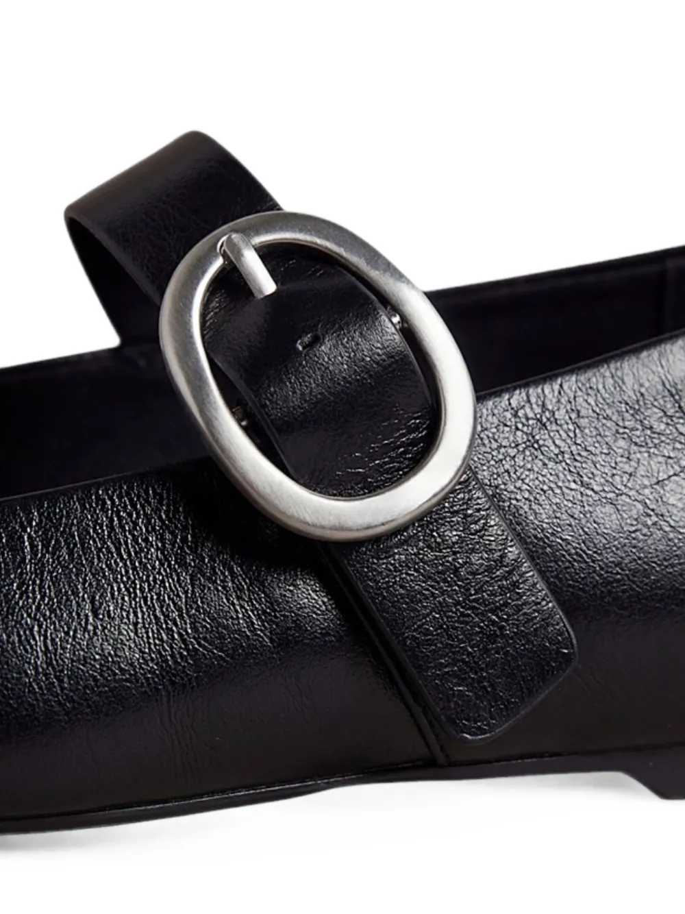 Calvin Klein buckle-fastening ballet flats Zwart