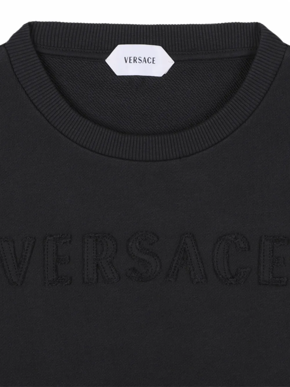Versace Kids Trui met geborduurd logo Zwart