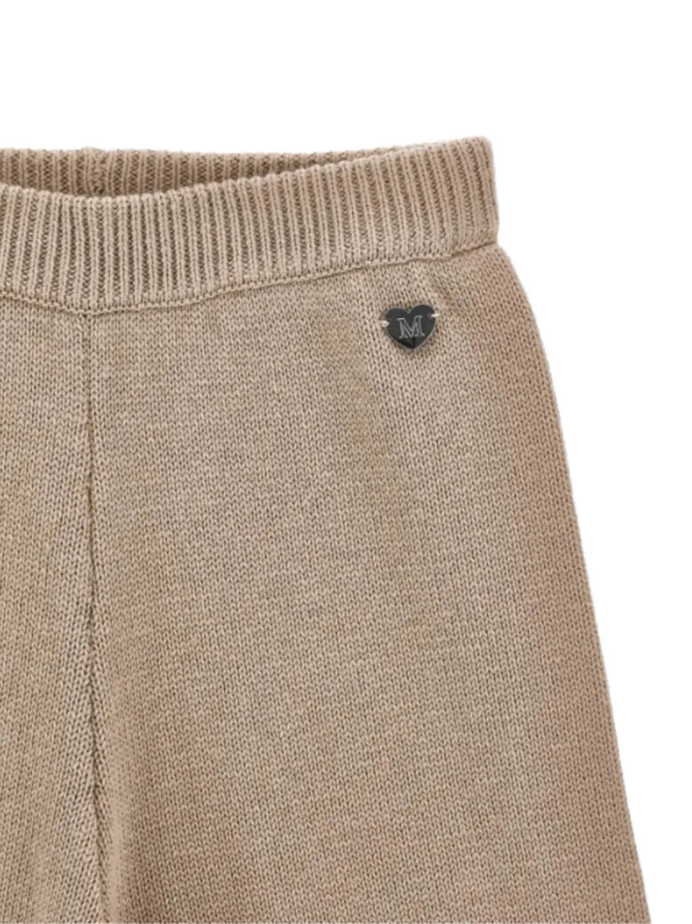 Monnalisa knitted wide-leg trousers Beige