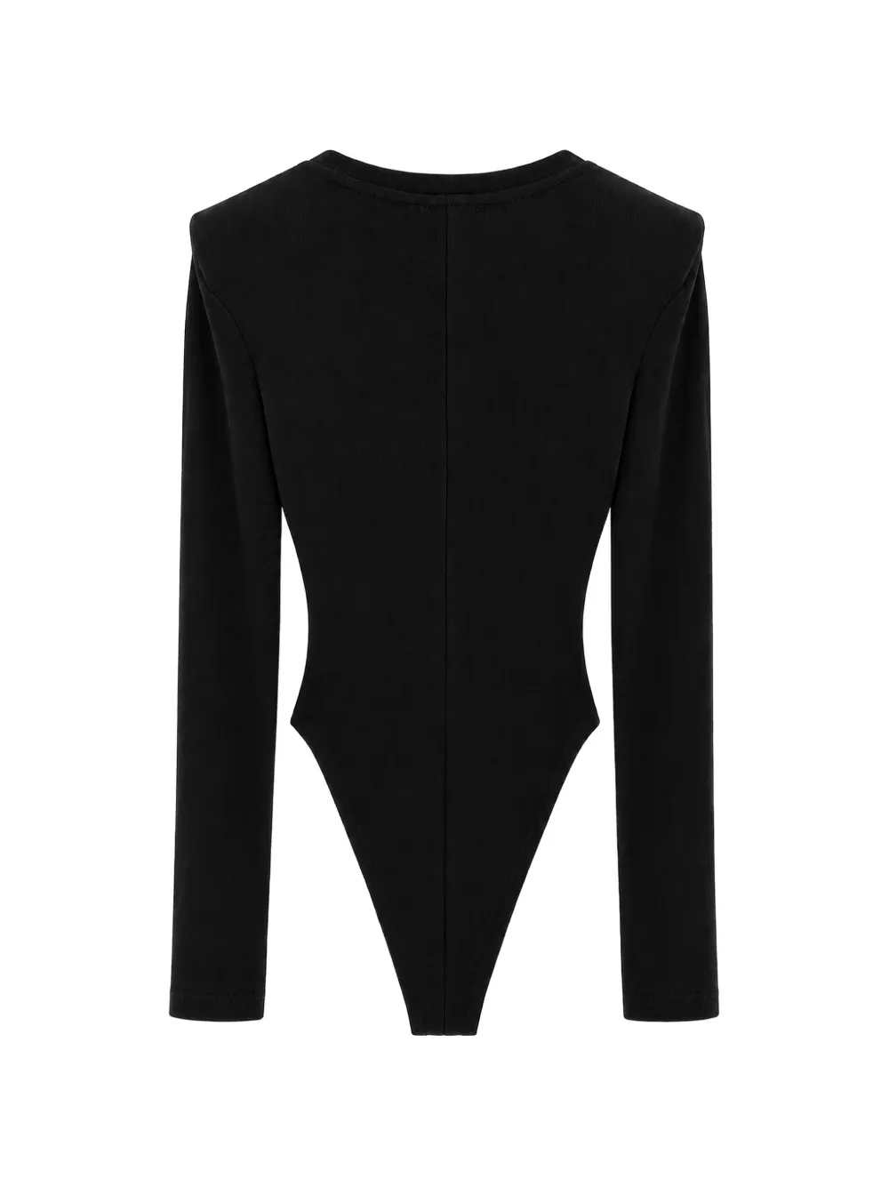 Miss Grant Kids Body met lange mouwen en schoudervullingen Zwart
