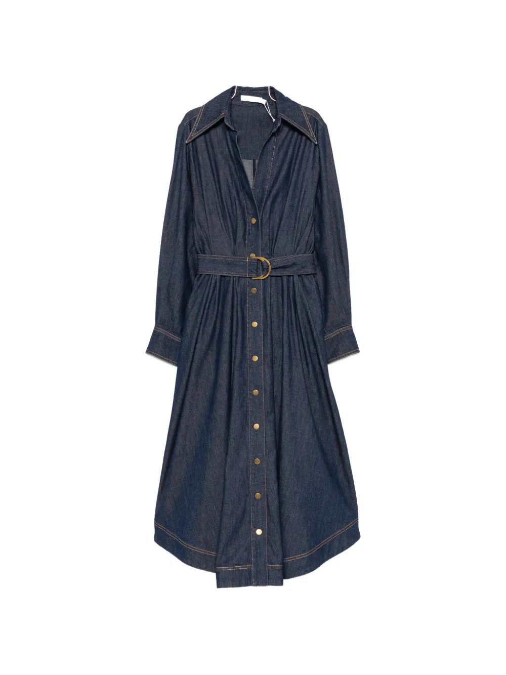 ZIMMERMANN denim shirt midi dress - Blau