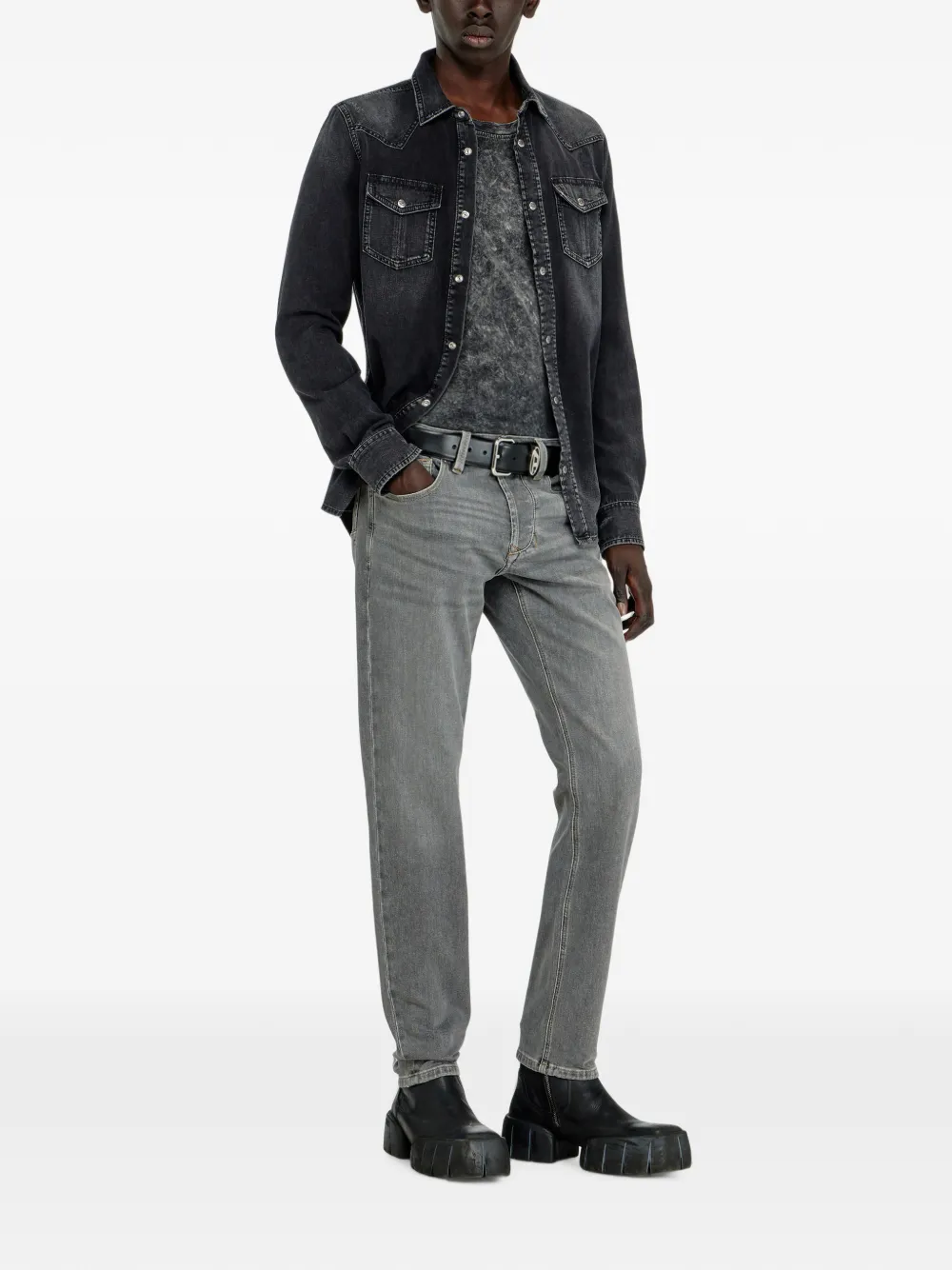 Diesel 1986 Larkee-Beex regular-fit low-waist jeans Grijs
