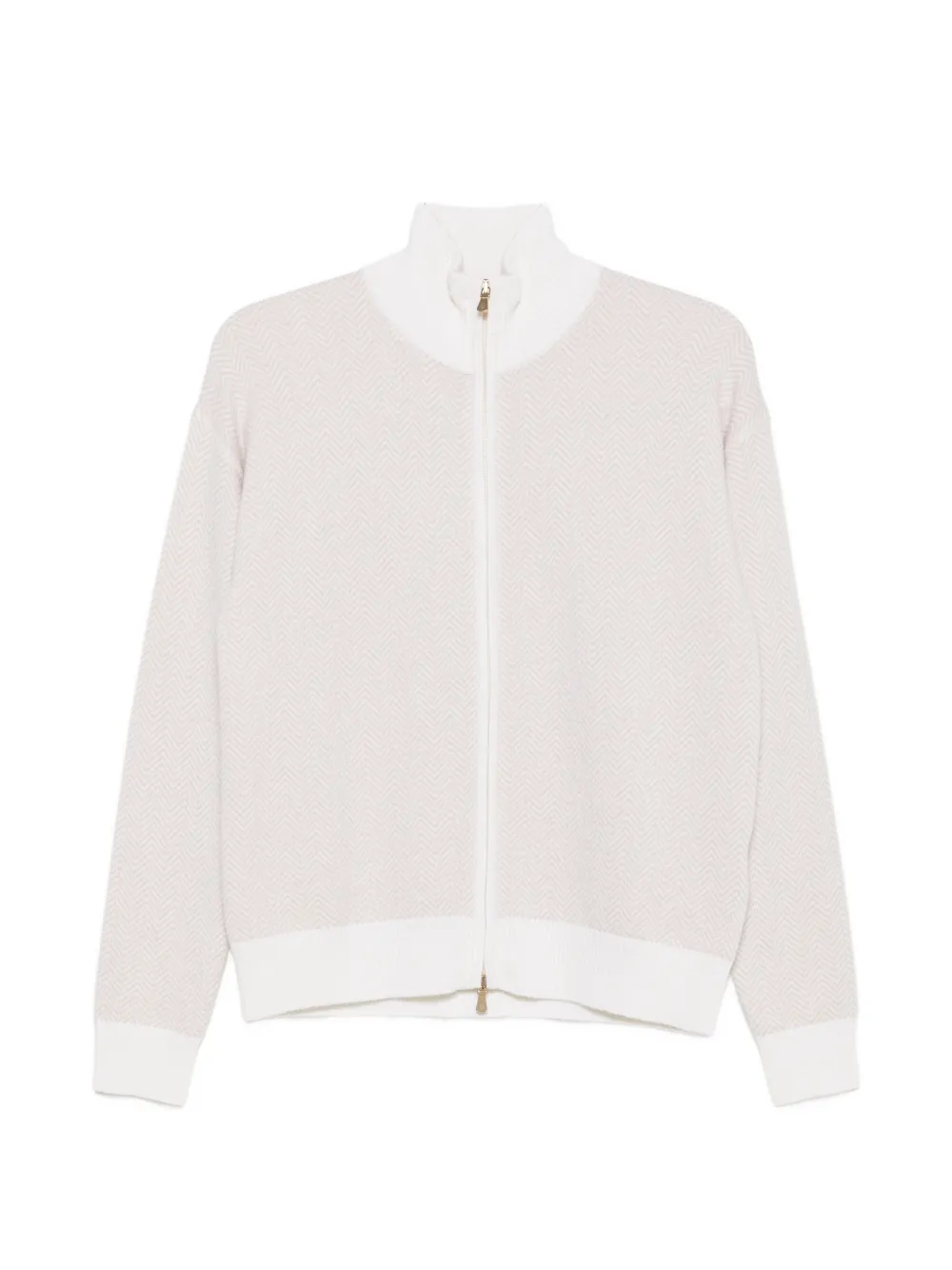 Eleventy Cardigan mit Zickzackmuster - Nude