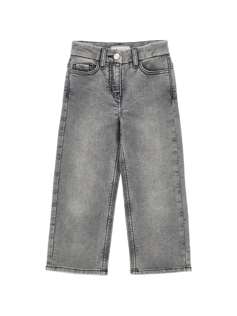 Monnalisa embellished acid-wash jeans Zwart
