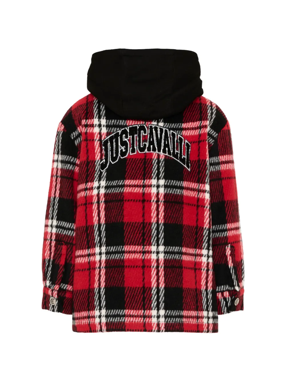 Just Cavalli Kids Jas met capuchon en tartan-ruit Rood