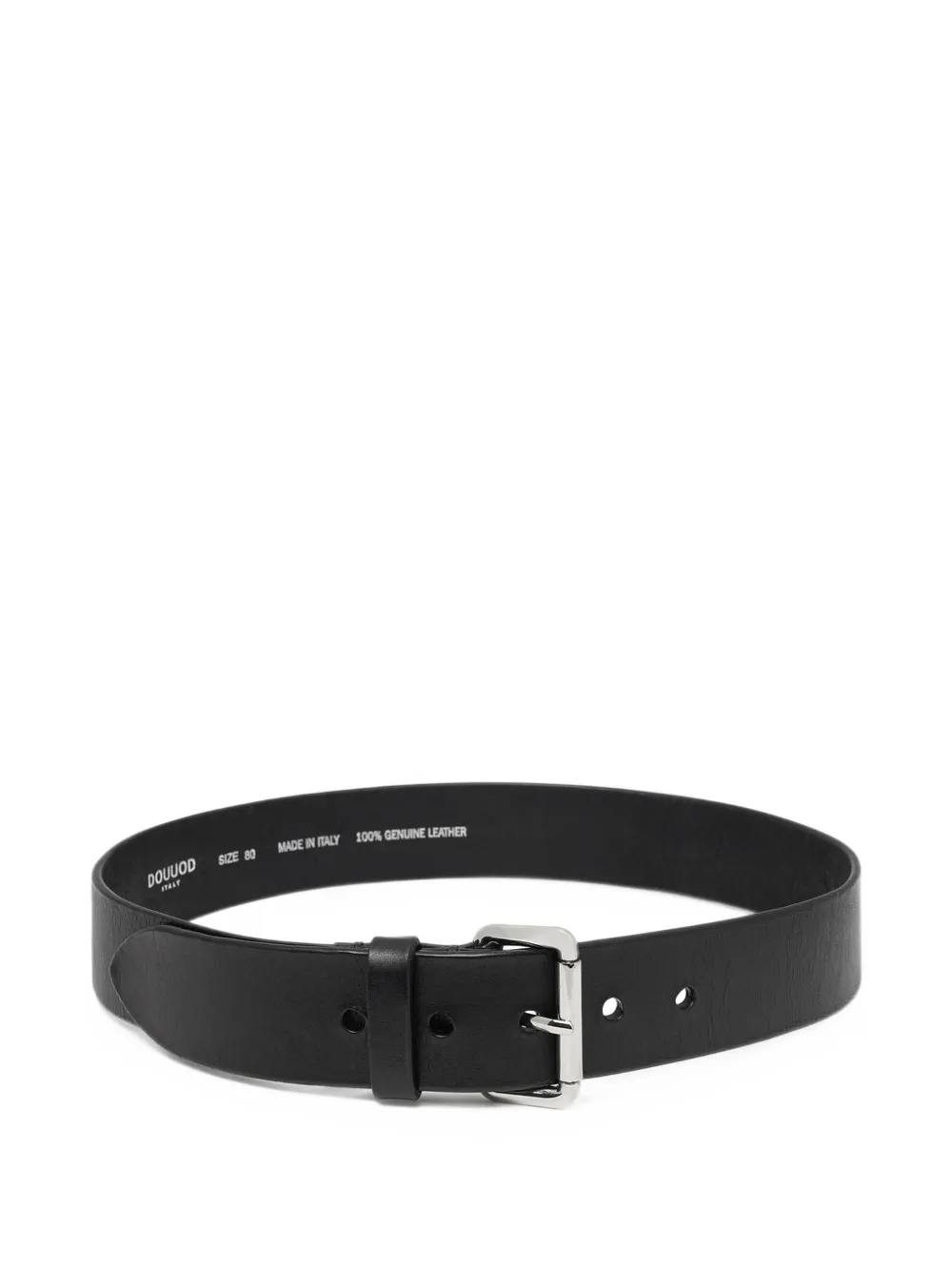 Douuod buckle-fastening leather belt - Nero