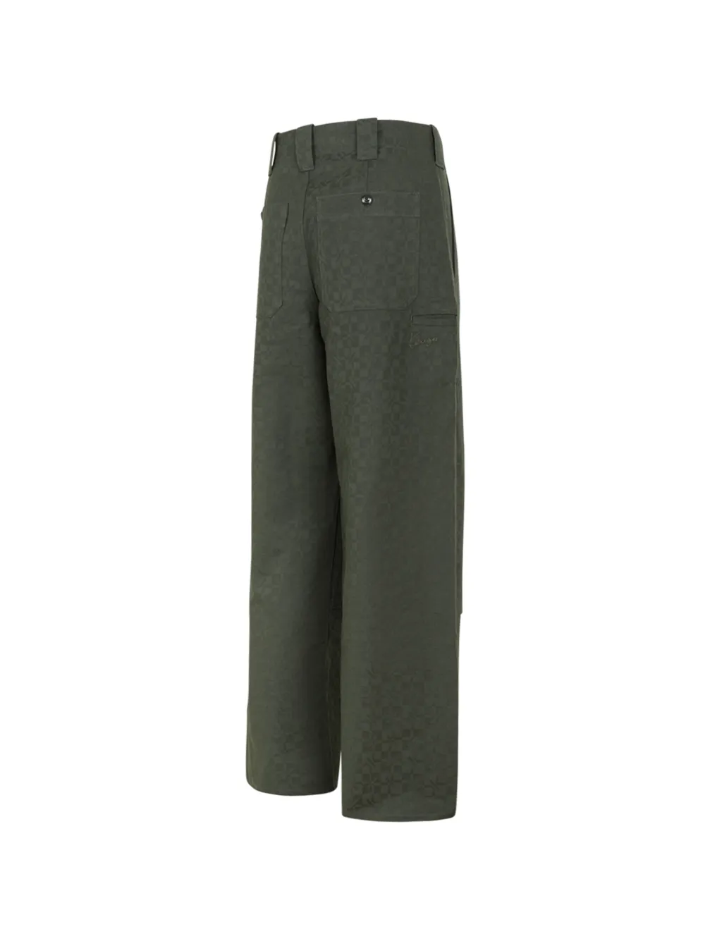 Kenzo gram broek met rechte pijpen en jacquard-logo Groen