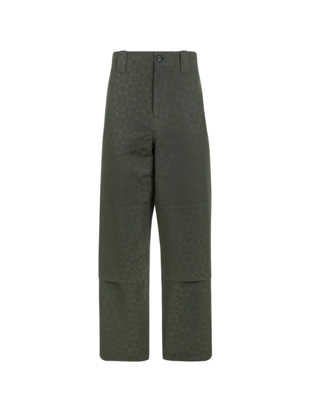 Kenzo Kenzogram jacquard-logo straight-leg trousers - Vert Kenzo Kenzogram jacquard-logo straight-leg trousers - Vert