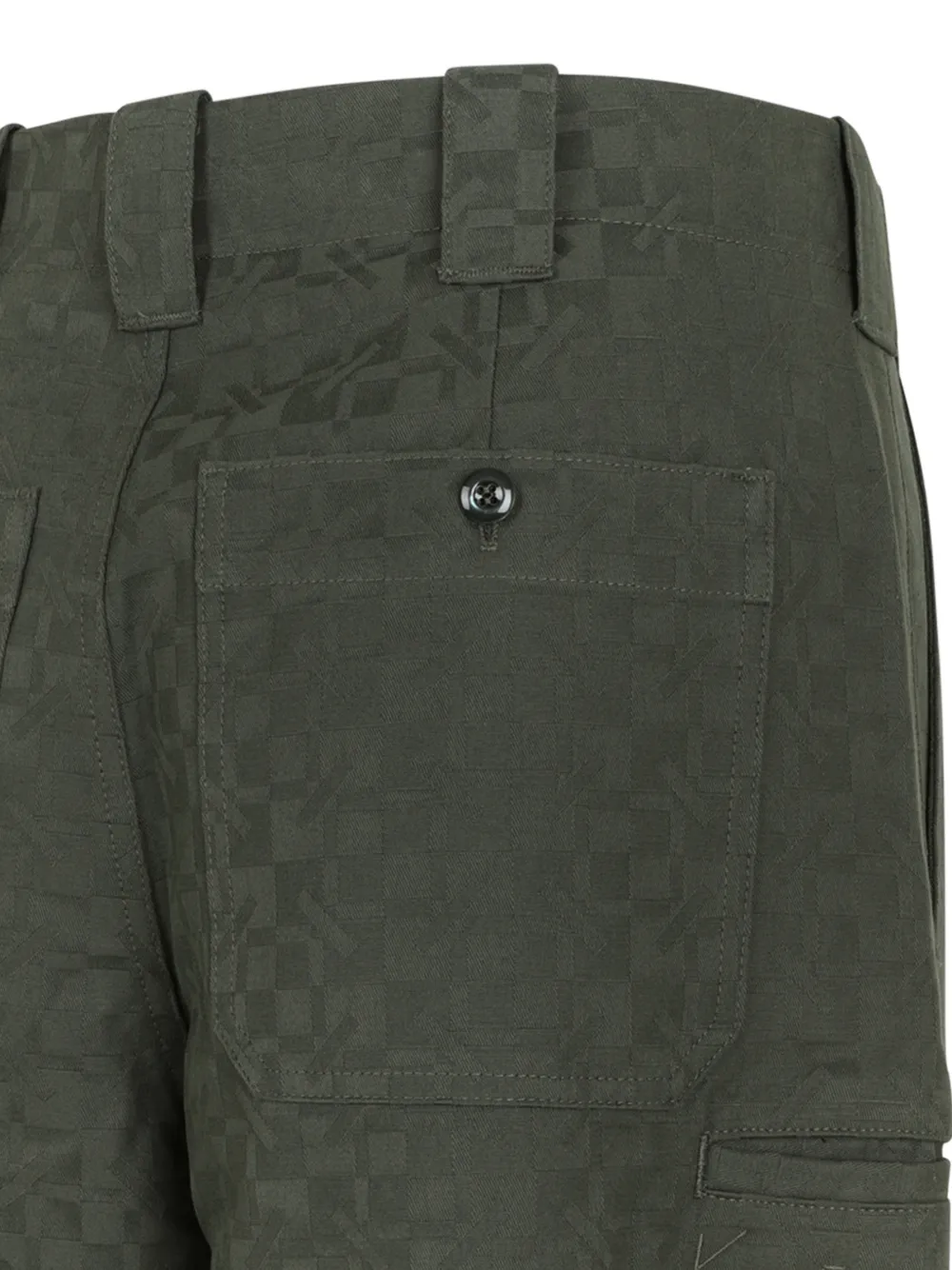 Kenzo gram broek met rechte pijpen en jacquard-logo Groen