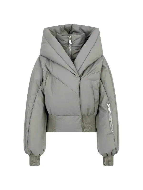 The Attico Taupe Grey Puffer Jacket