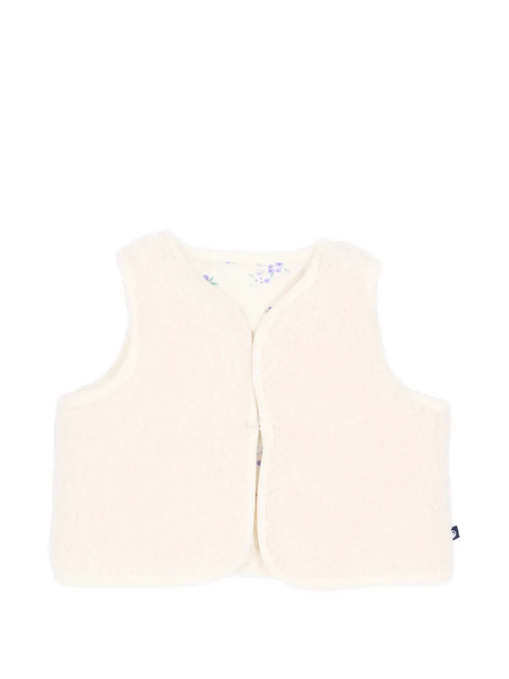 Petit Bateau Wendbare Weste mit Blumenprint - Nude