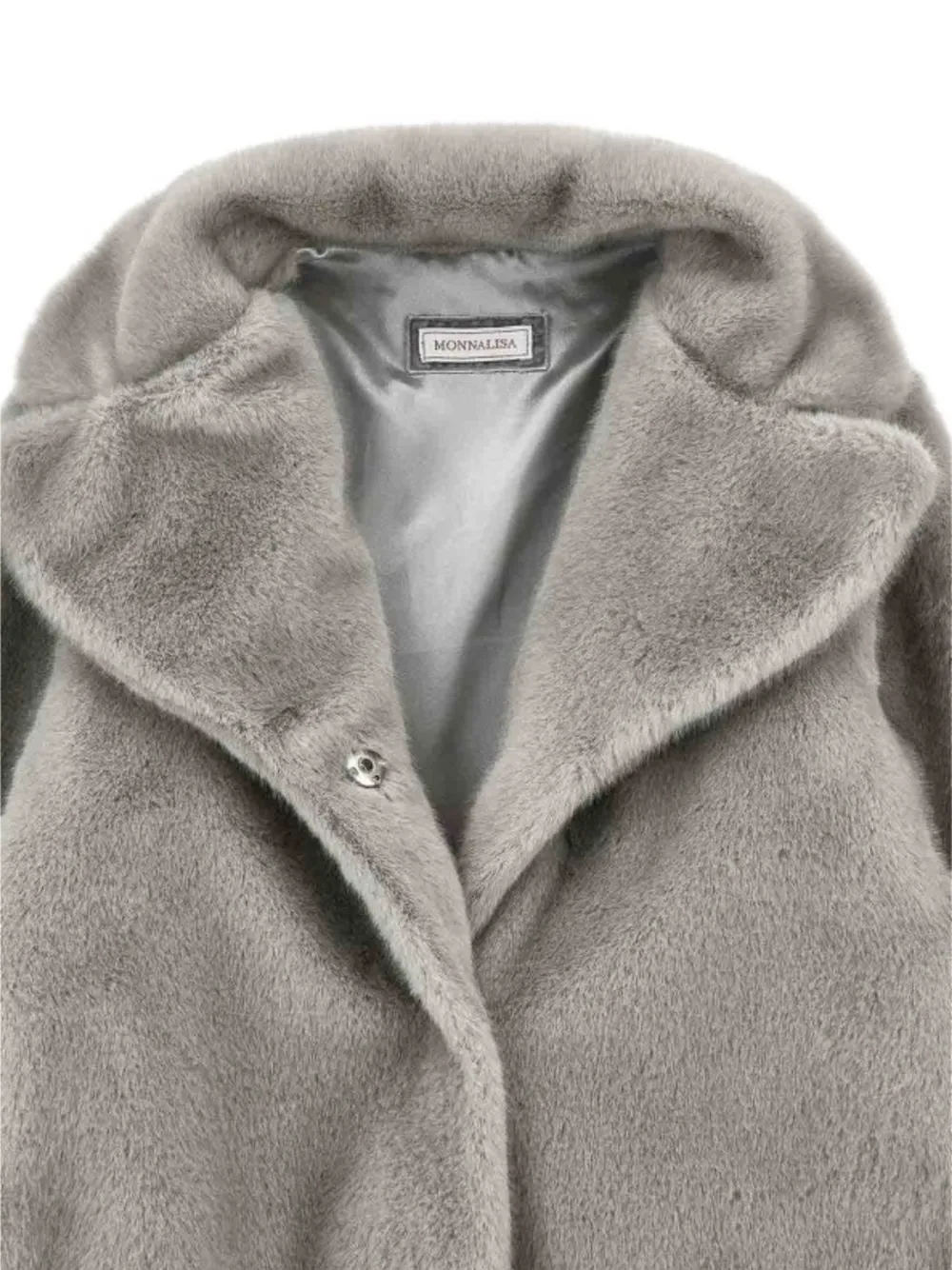 Monnalisa faux-fur coat Grijs