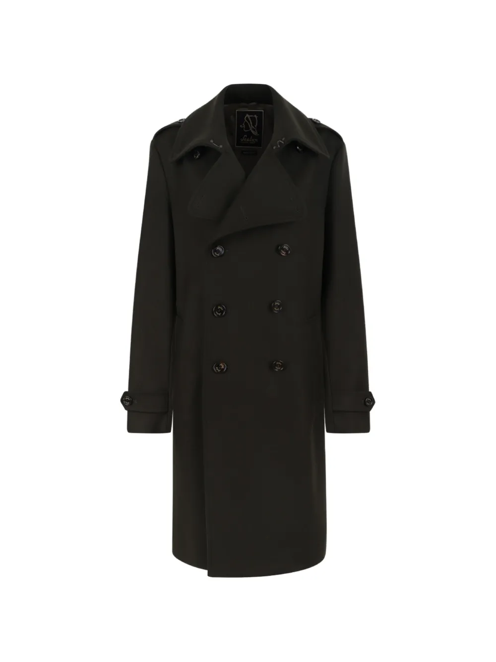 Sealup double-breasted coat - Schwarz