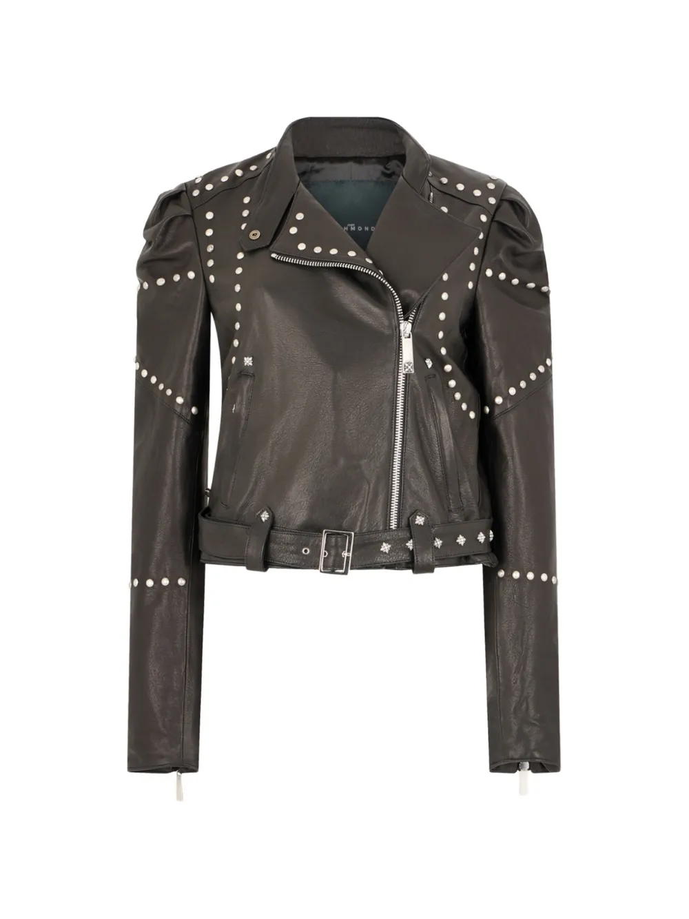 John Richmond stud-embellished leather jacket - Nero