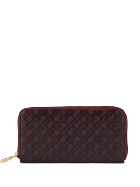 Gherardini monogram-print zip-around wallet
