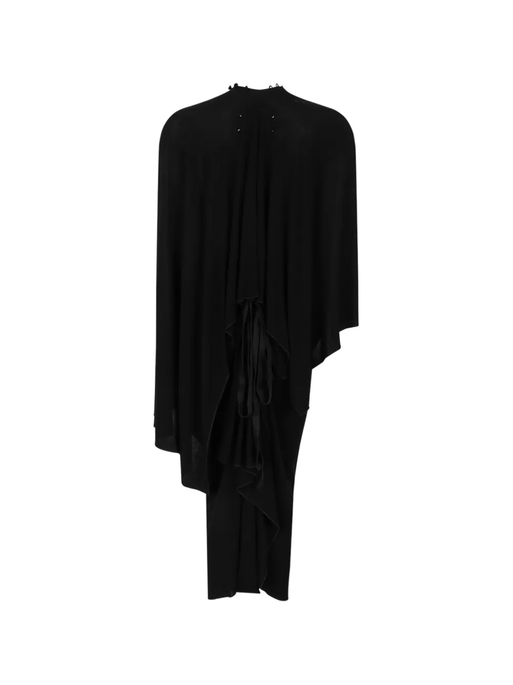 Maison Margiela Asymmetrisch gedrapeerde jurk Zwart
