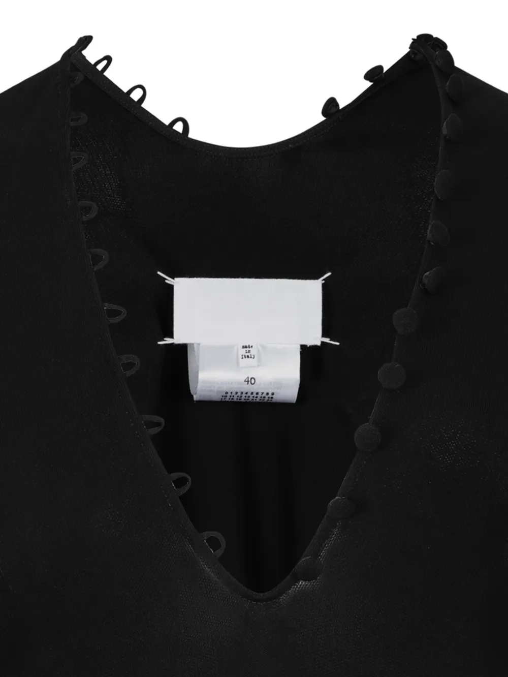 Maison Margiela Asymmetrisch gedrapeerde jurk Zwart