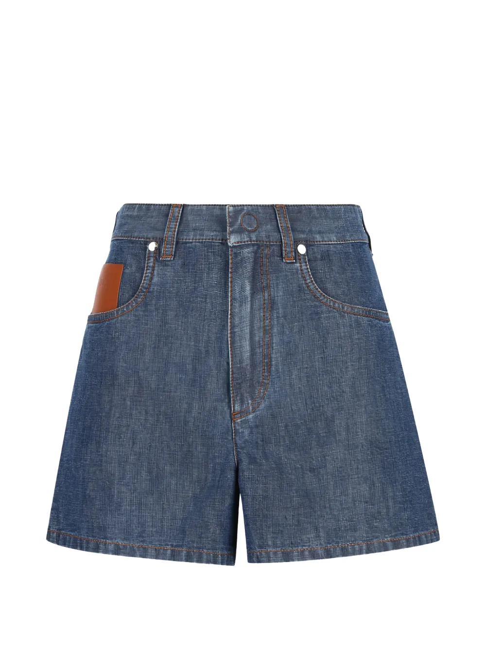 FENDI high-waisted knee-length shorts - Blu