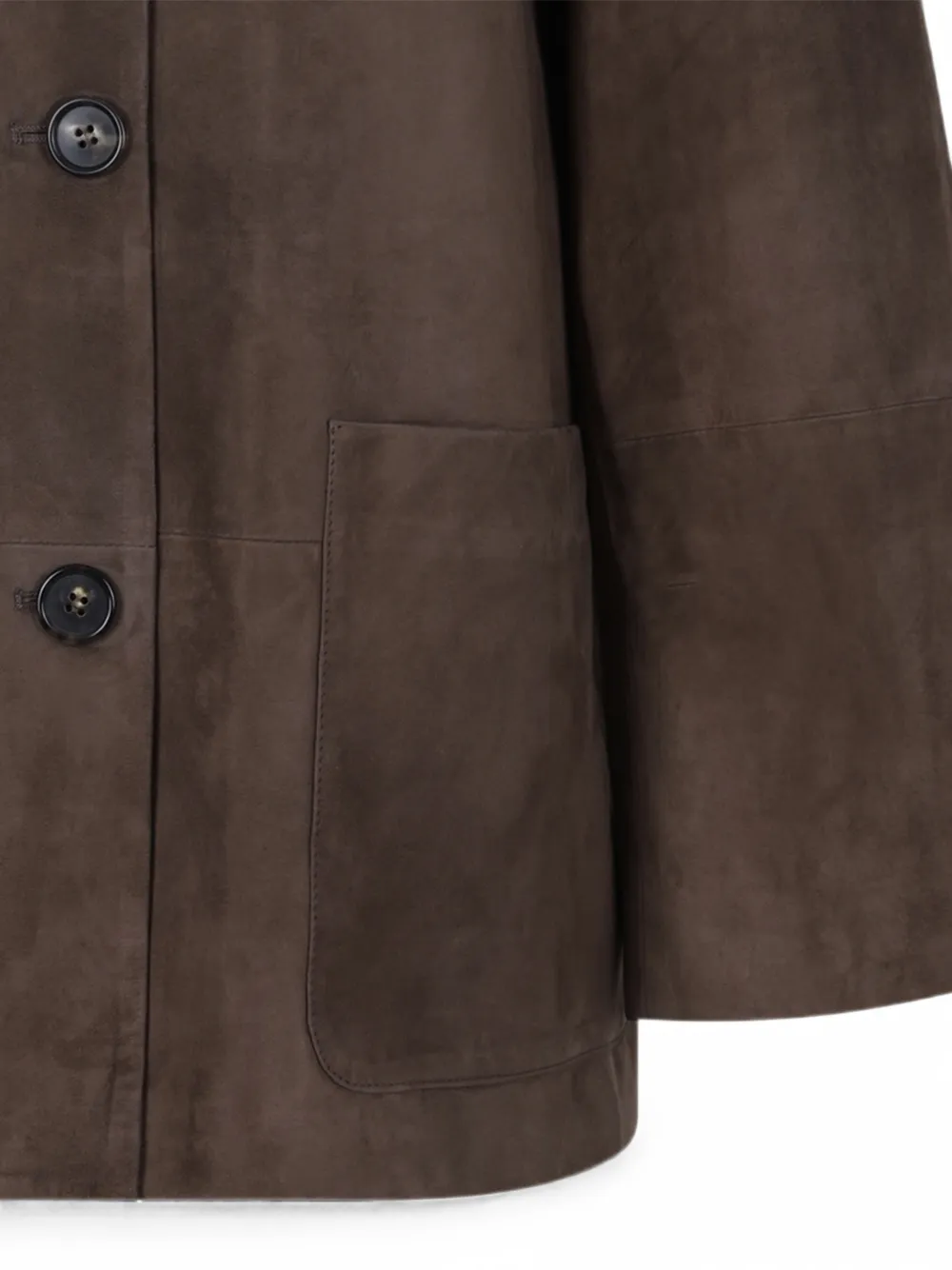 'S Max Mara Suède jack met knopen Bruin