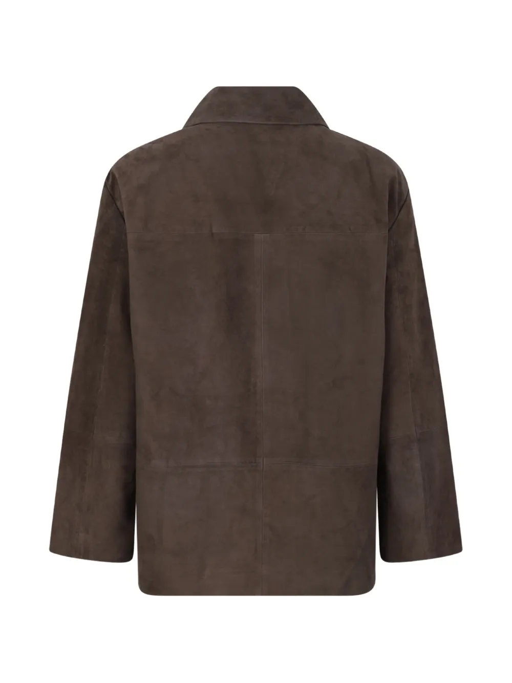 'S Max Mara Suède jack met knopen Bruin