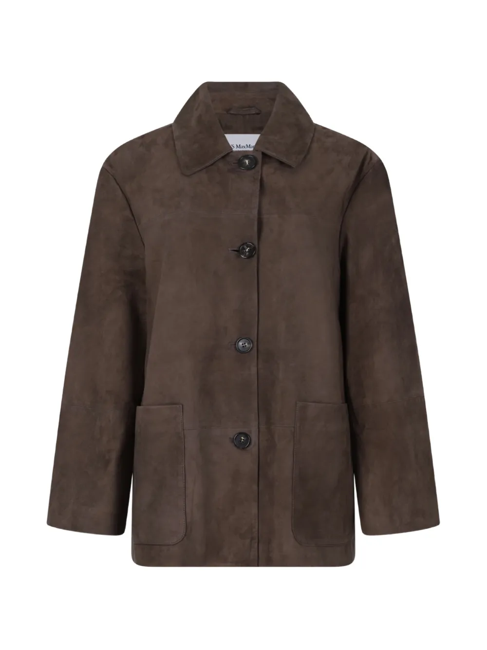 'S Max Mara button-up suede jacket - Braun