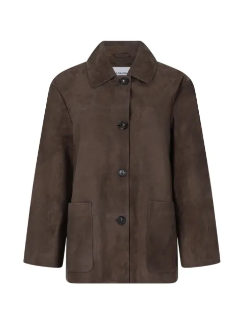 'S Max Mara chaqueta de ante con botones